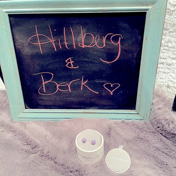 BNIB Hillberg &Berk 10mm Lavender Ball Earrings.